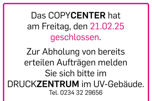 Schliessung 21 02 2025
