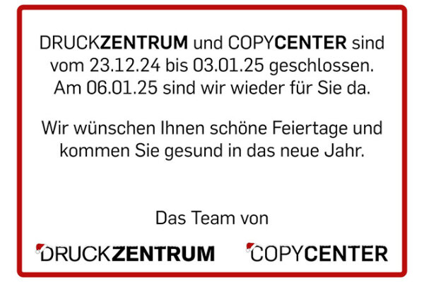 Schliessung Xmas 2024 2